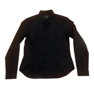 Ralph Lauren Black Label Women’s Long-Sleeve Button Up Shirt Black 12 Flip Cuffs